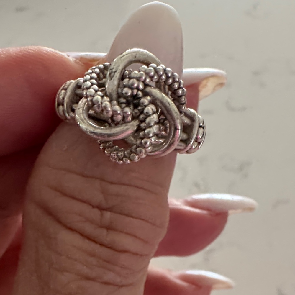 Lagos Love Knot Silver Ring - Picture 2 of 3